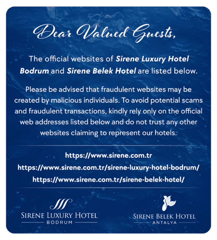 Sirene Hotels Pop Up En